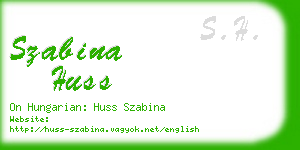 szabina huss business card